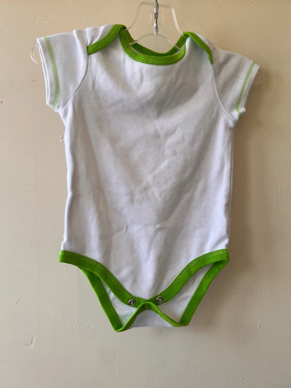 Nickelodeon White Bodysuit with Lime Green Trim